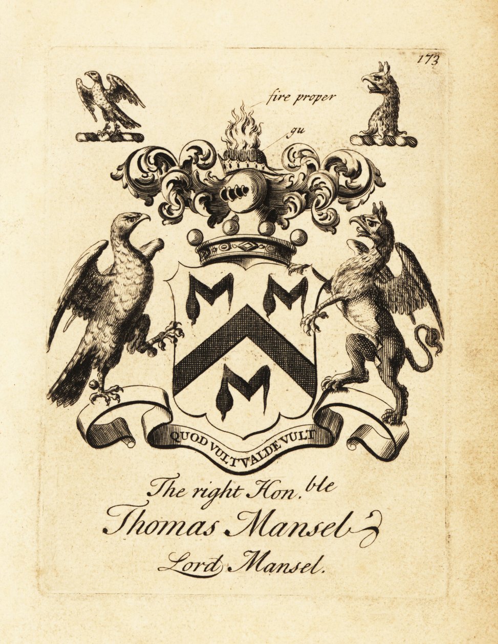 Våpenskjold til høyre ærede Thomas Mansel, Lord Mansel av Andrew Johnston
