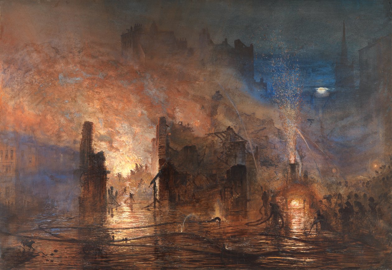 Brannen i Clerkenwell, 28. juli 1876 av Andrew MacCallum