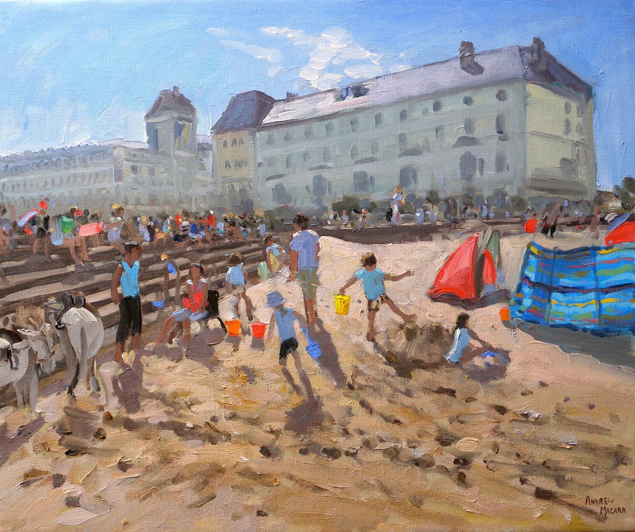 Bright Morning, Llandudno, 2009 (olje på lerret) av Andrew Macara