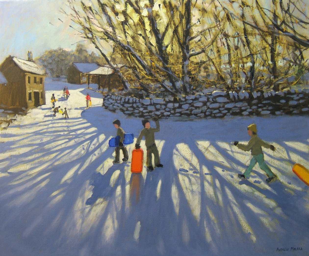 Rød slede, Monyash, Derbyshire av Andrew Macara