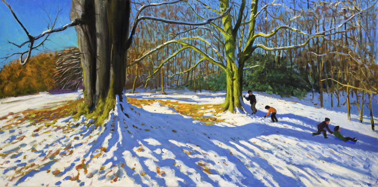 Toppen av Allestree Park, 2014 (olje på lerret) av Andrew Macara