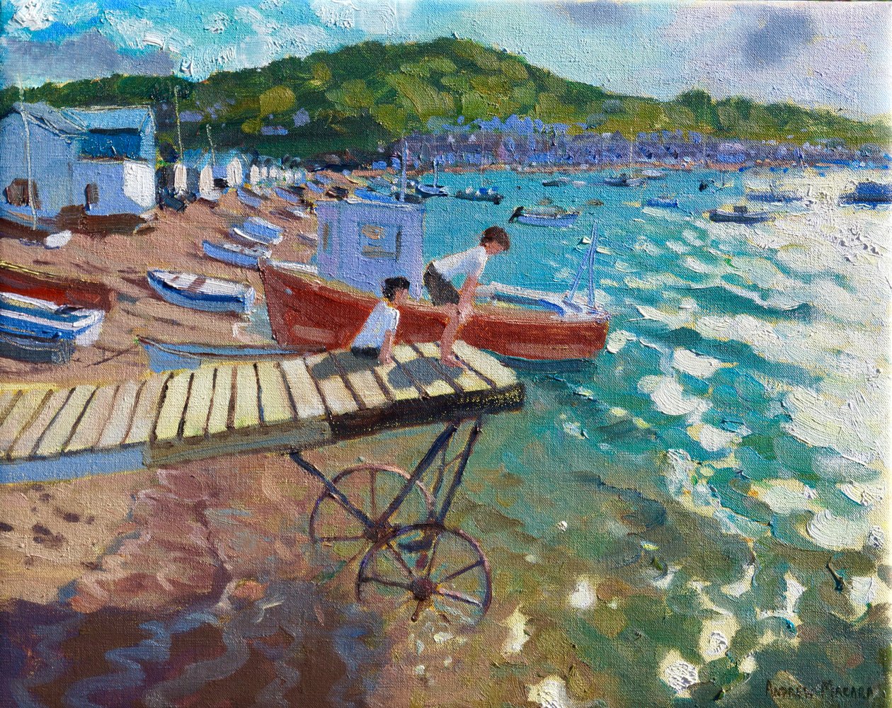 To gutter på landingsscenen, Teignmouth, 201516, av Andrew Macara