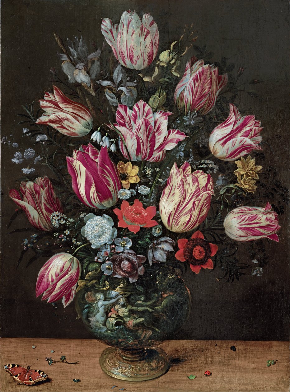 Vase med tulipaner av Andries Daniels