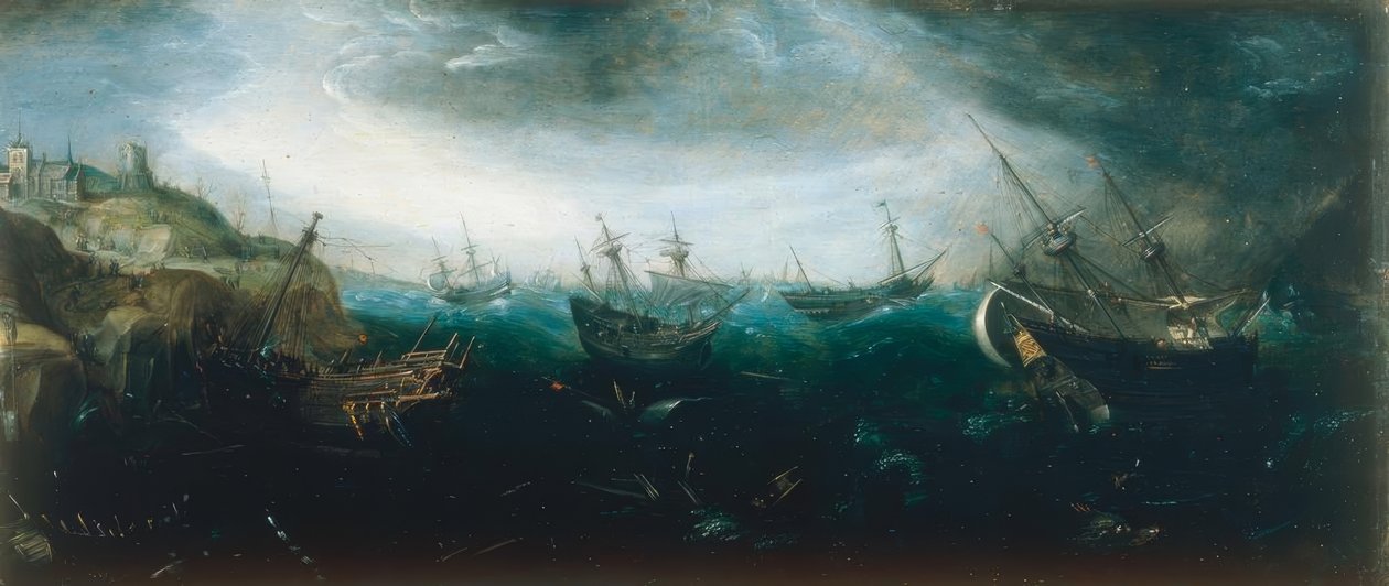 Skip i stormfull sjø av Andries van Eertvelt