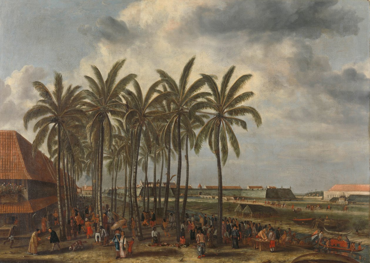 Slottet i Batavia Slottet i Batavia, sett fra Kali Besar vest av Andries Beeckman