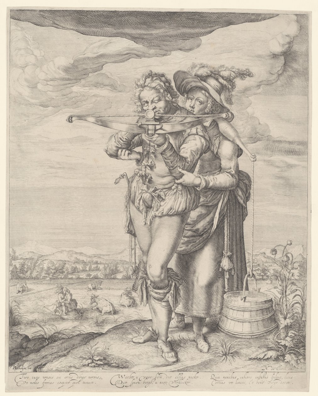 Skytten og melkepiken av Andries Jacobsz. Stock (possibly)