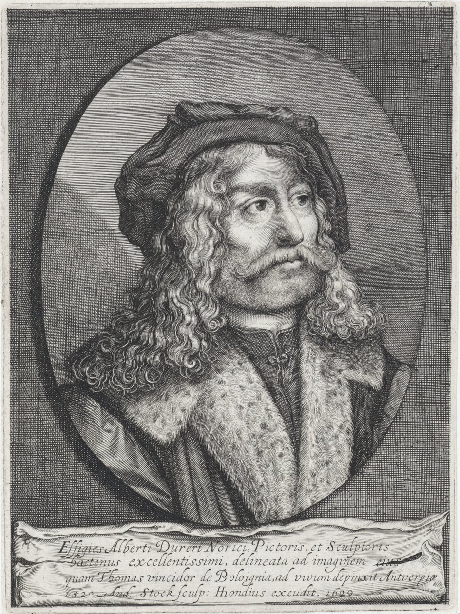 Portrett av Albrecht Dürer av Andries Jacobsz. Stock