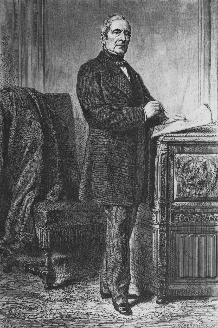 Alphonse de Lamartine av Ange Louis Janet