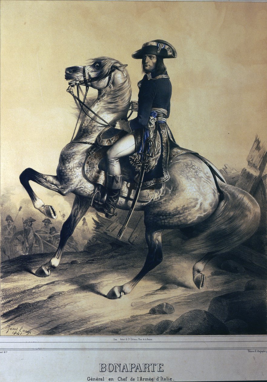 Napoleon Bonaparte som general og øverstkommanderende for den italienske hæren av Ange Louis Janet