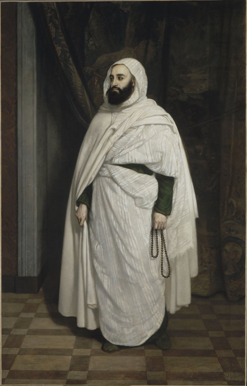 Portrett av Abdelkader ibn Muhieddine 1808-1883, 1853. av Ange Tissier