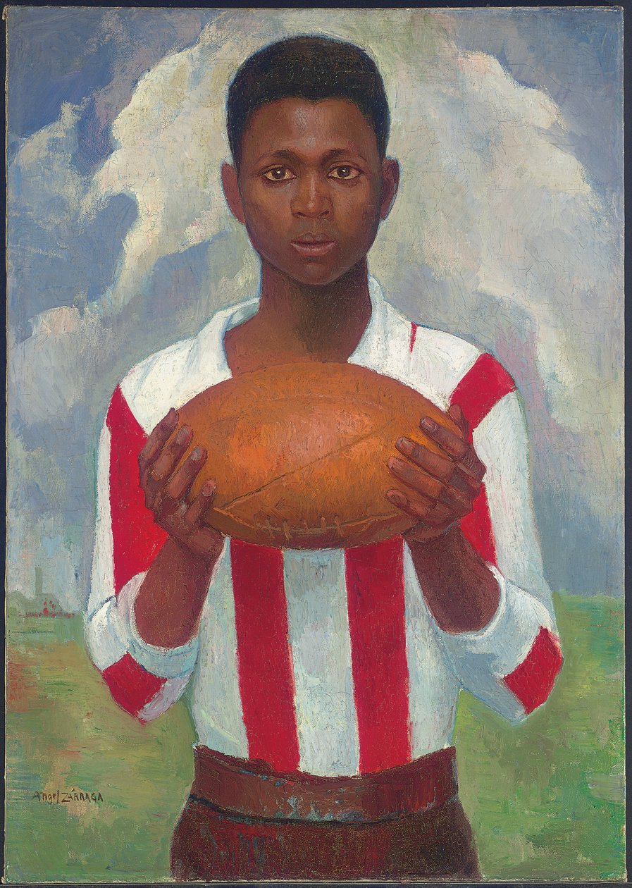 Portrett av en rugbyspiller, ca. 1925 (olje på lerret) av Ángel Zárraga