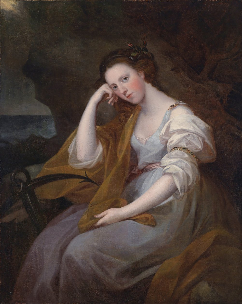 Portrett av Lady Louisa Leveson Gower som Spes (gudinne for håp) av Angelica Kauffmann
