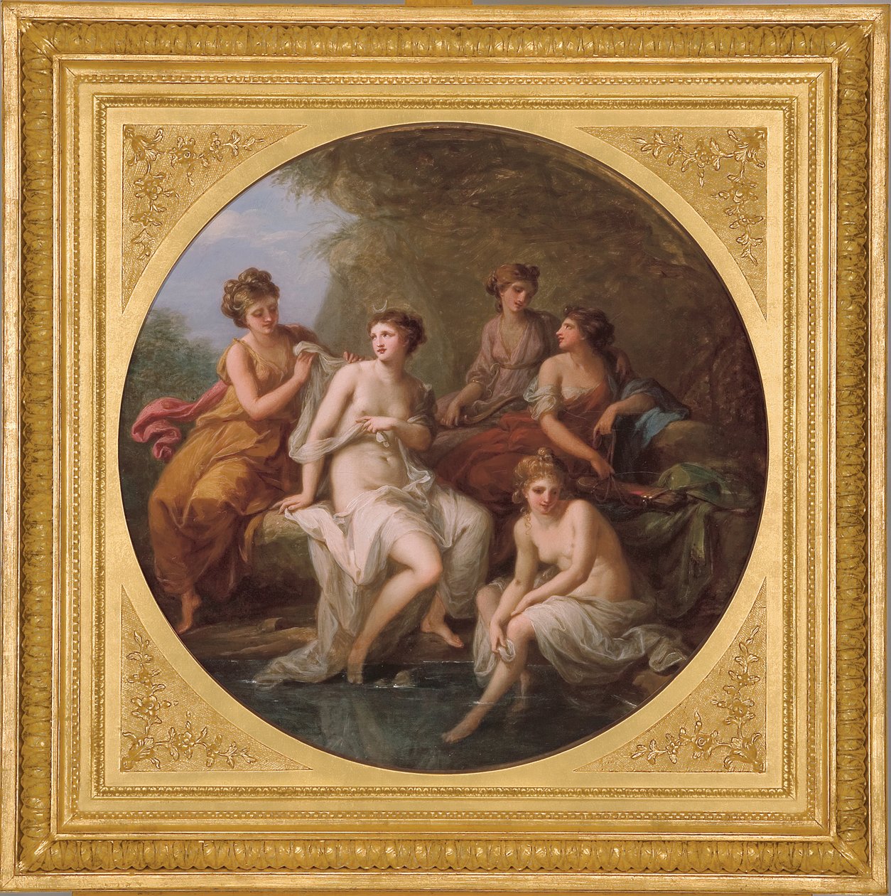 Diana og nymfene hennes bader av Angelica Kauffmann