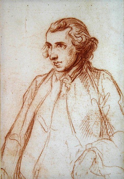 Portrett av en gentleman (rødt kritt) av Angelica (attr. to) Kauffmann