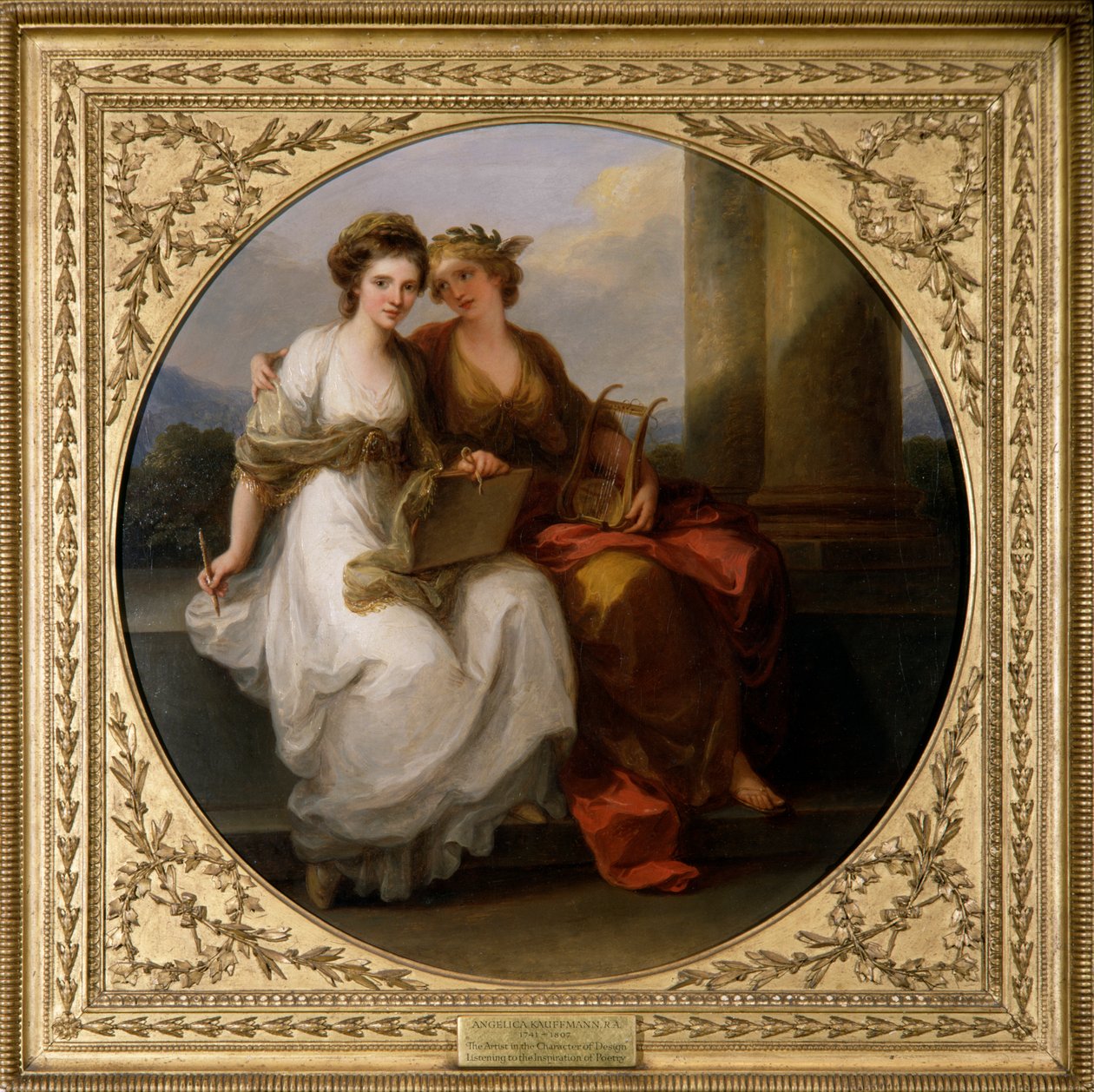 The Artist in the Character of Design (olje på lerret) av Angelica Kauffman