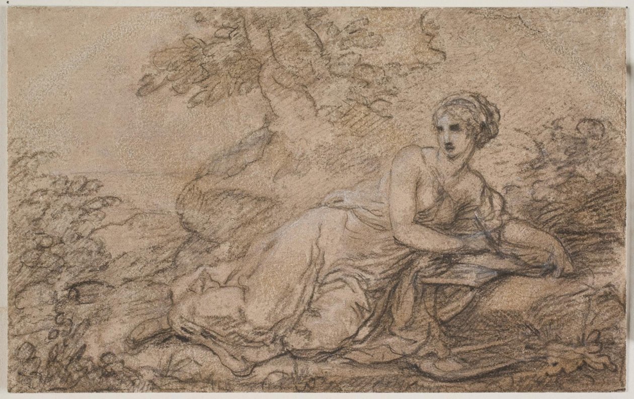 En kvinnelig poet, muligens Sappho av Angelica Kauffmann