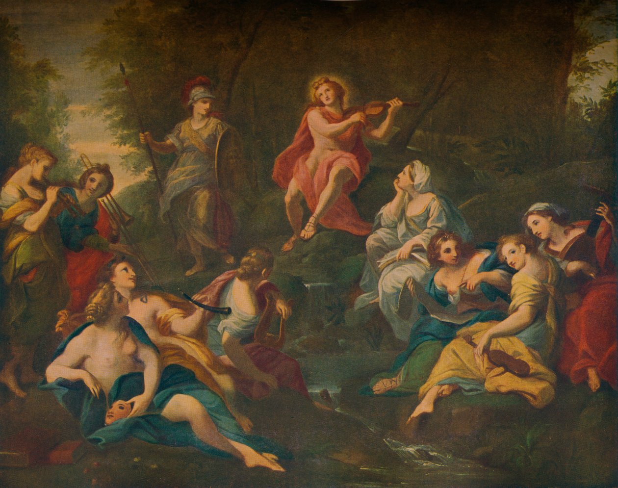 Apollo og musene, 1772 av Angelica Kauffmann