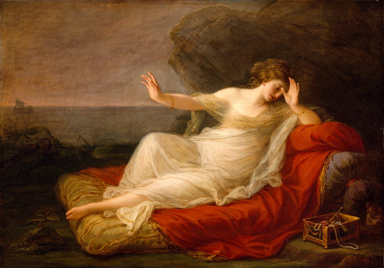 Ariadne forlatt av Theseus på Naxos, 1774 av Angelica Kauffmann