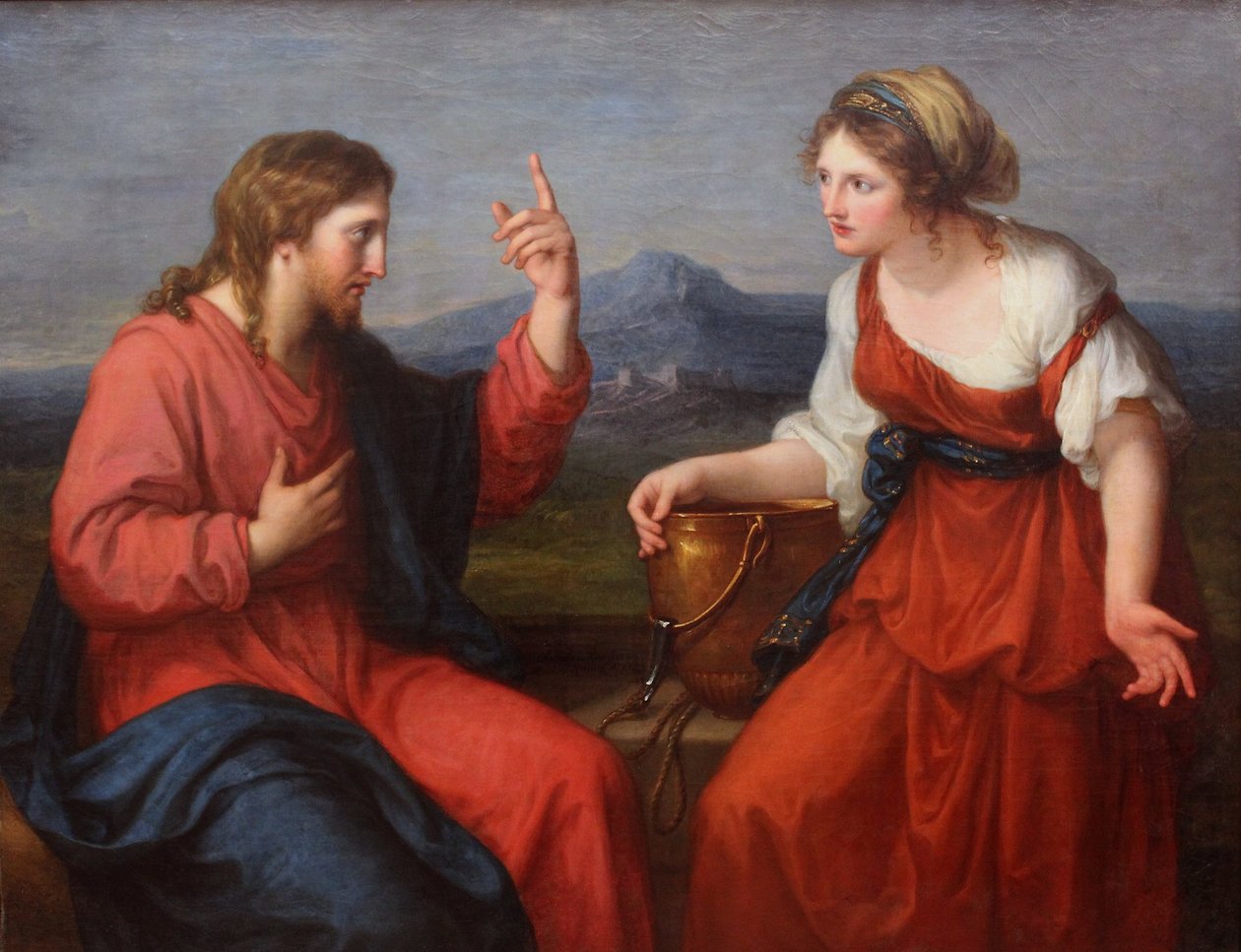 Kristus og den samaritanske kvinnen av Angelica Kauffmann