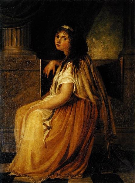 Lady Hamilton (ca. 1765-1815) i kostyme for hennes 