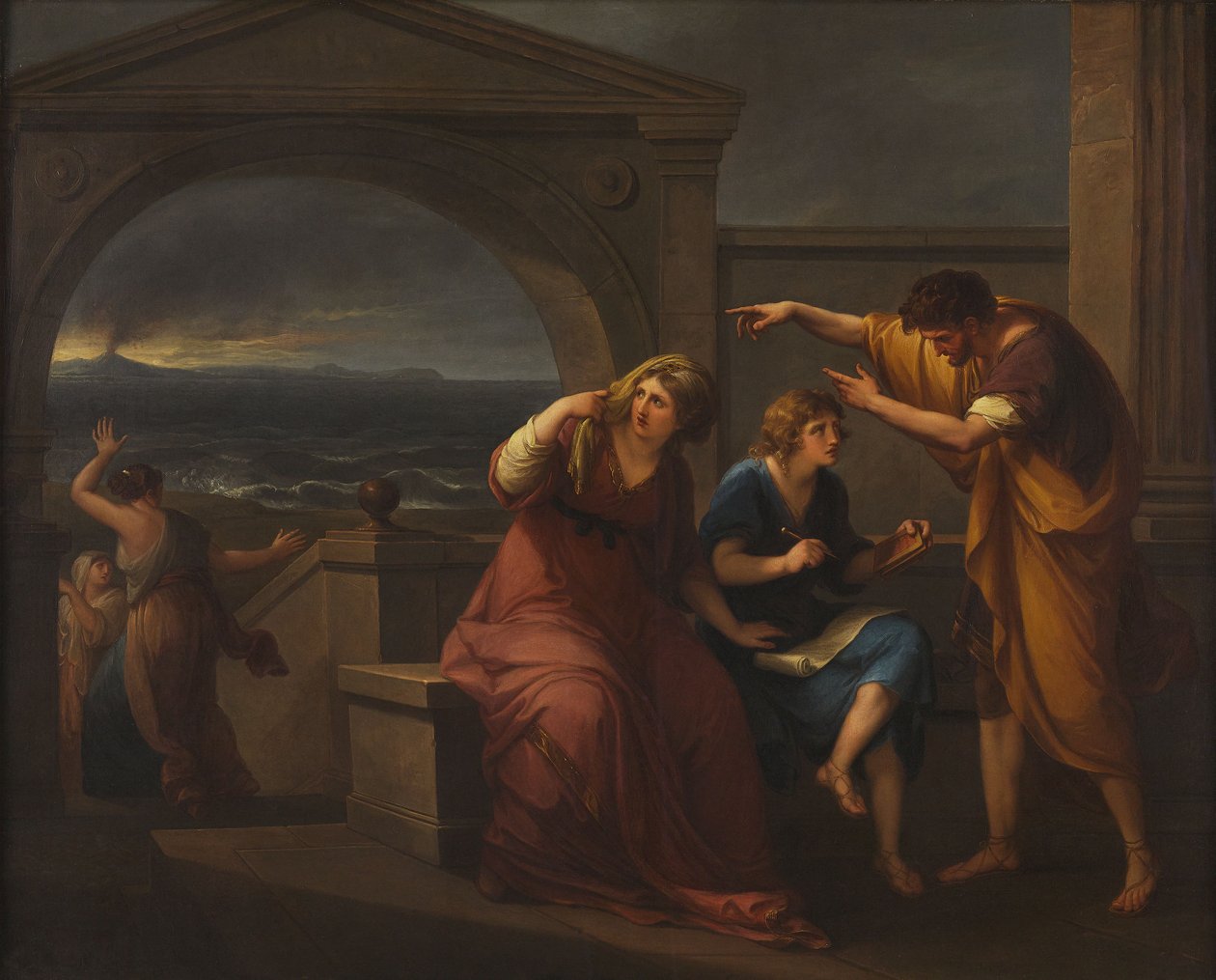 Plinius den yngre og hans mor i Misenum, 79 e.Kr. av Angelica Kauffmann