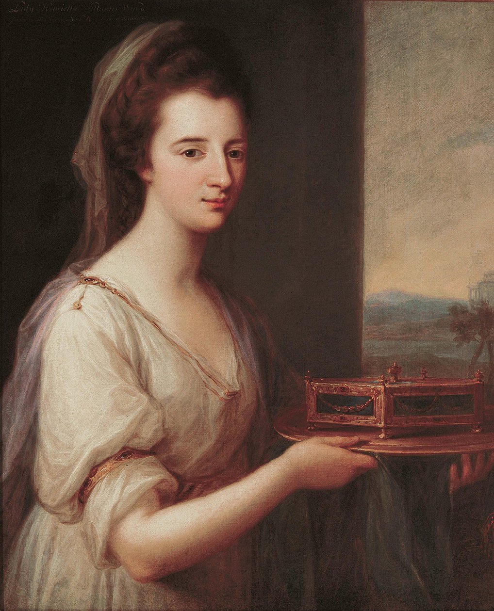 Portrett av Lady Henrietta Williams-Wynn, ca 1769. av Angelica Kauffmann