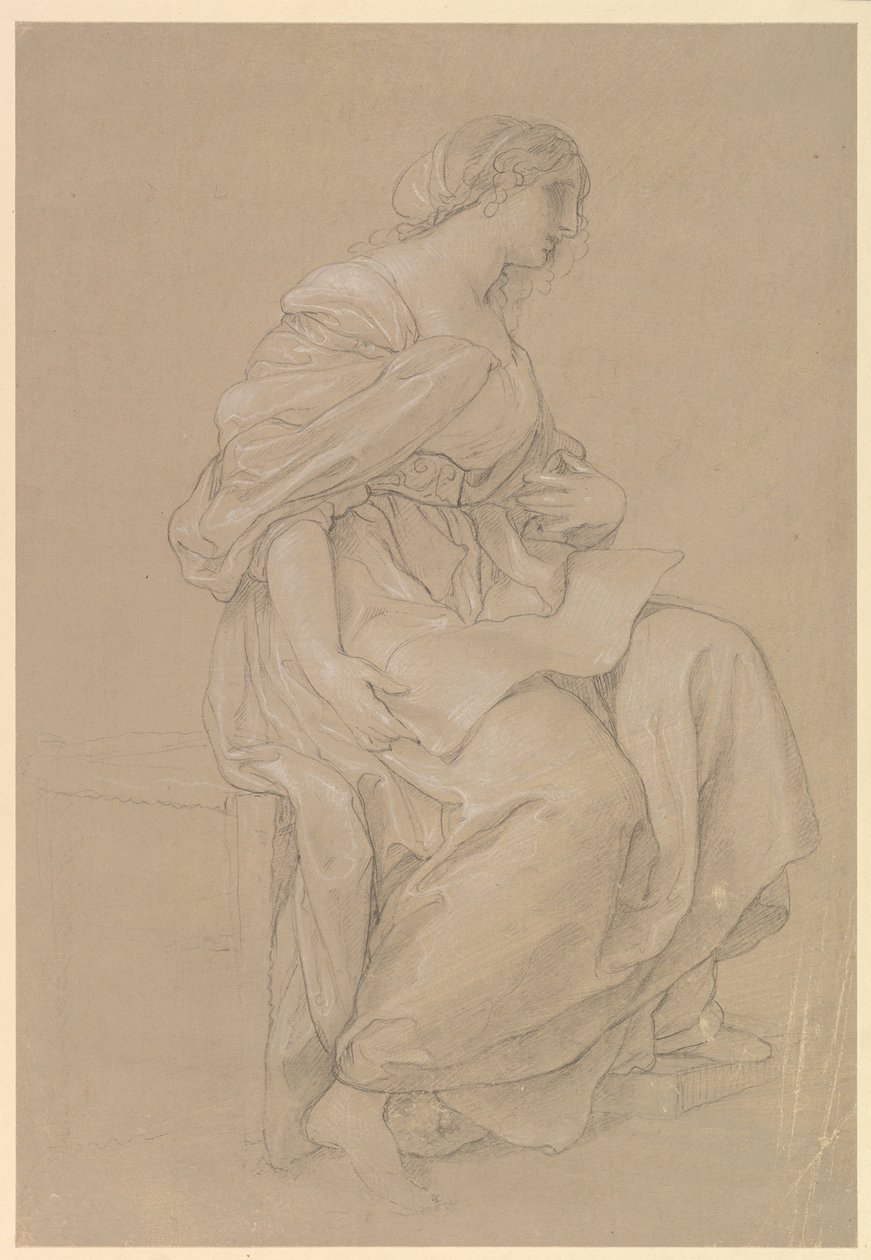 Studie av en sittende kvinne av Angelica Kauffmann