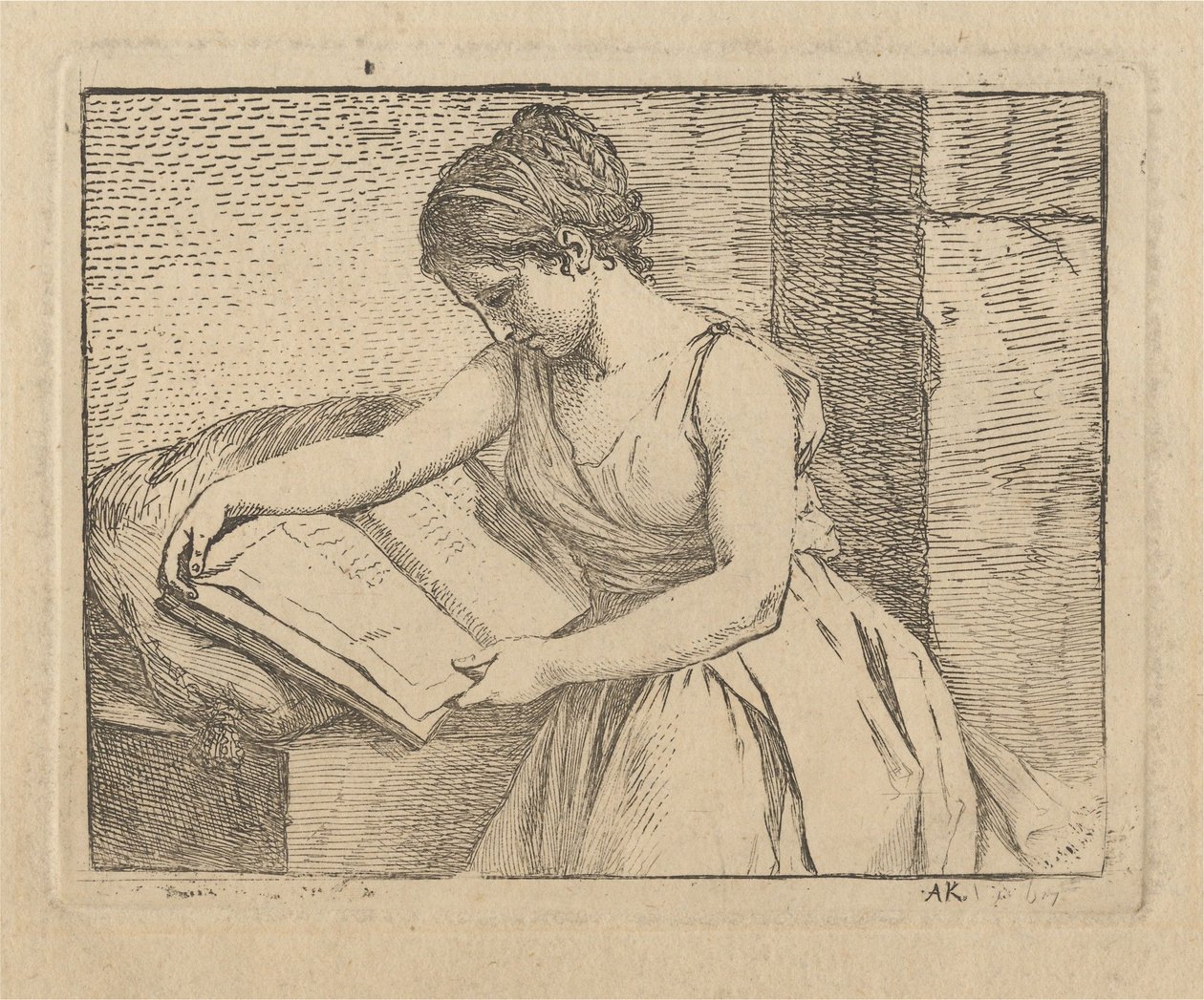 Lesende kvinne av Angelica Kauffmann