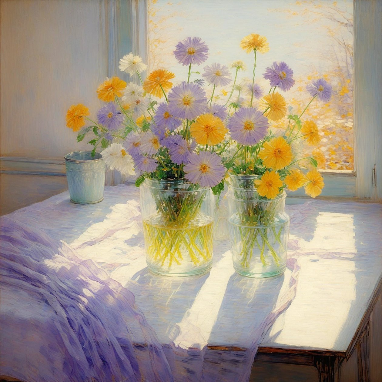 Blomster 05, ca. 2020 (olje på lerret) av Angelita Hawke