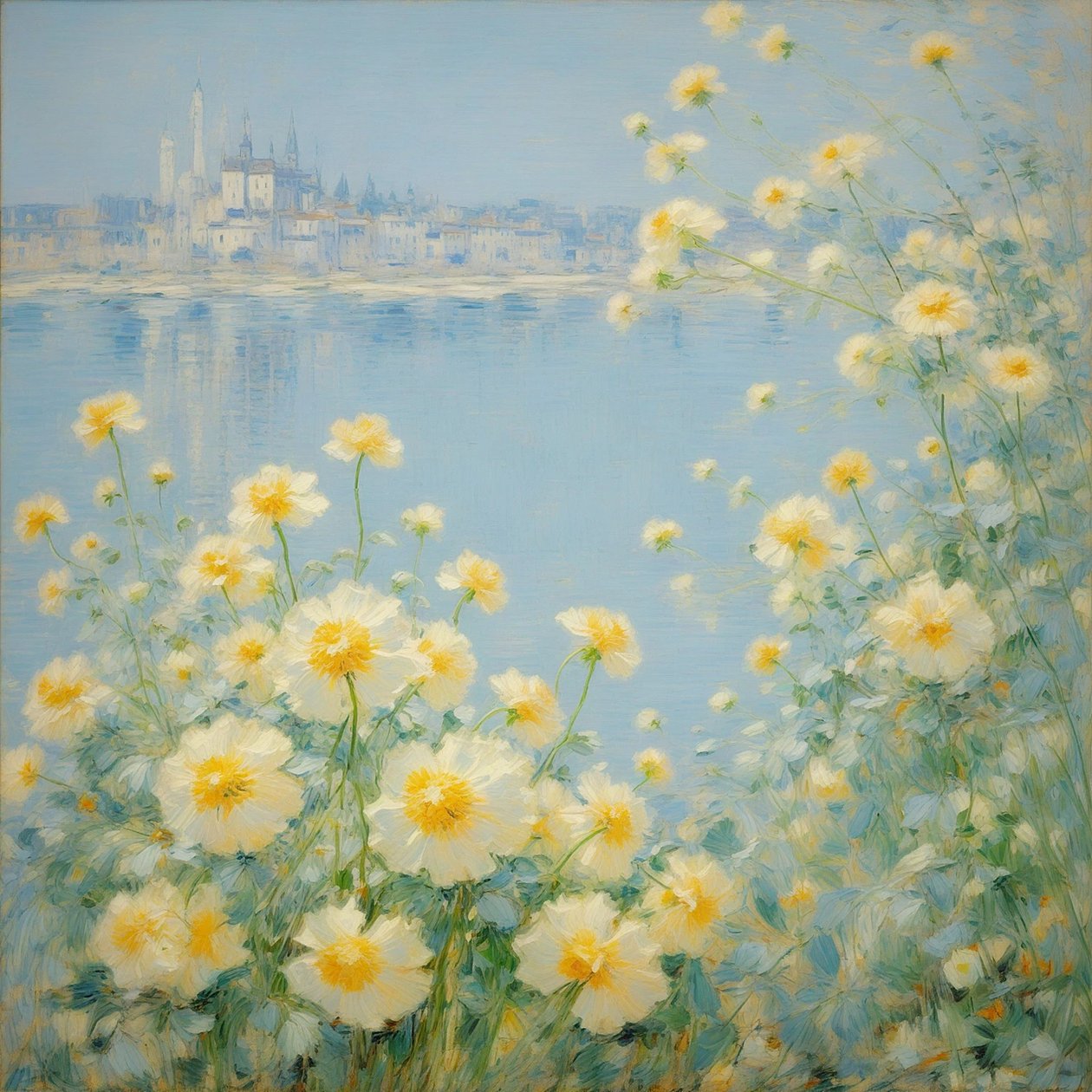 Blomster 21, ca. 2021 (olje på lerret) av Angelita Hawke