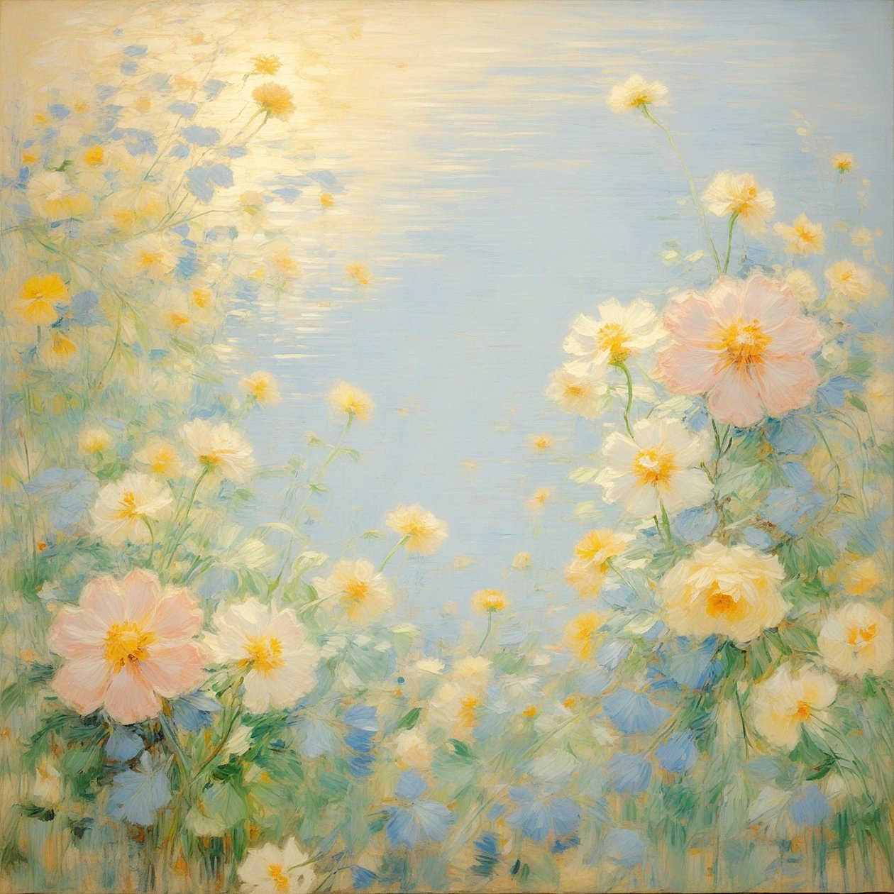 Blomster 60, ca. 2022 (olje på lerret) av Angelita Hawke
