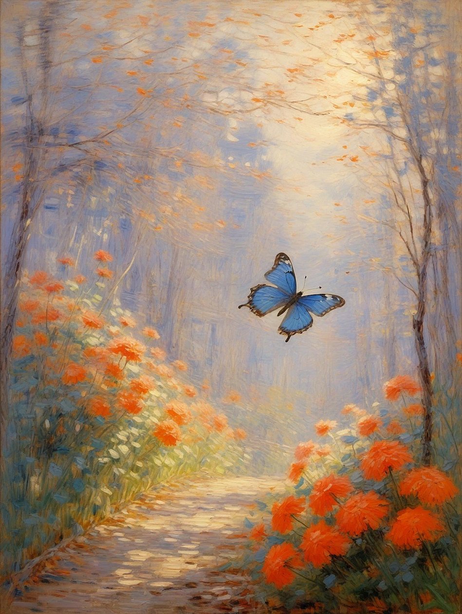 Blomster 82, ca. 2023 (olje på lerret) av Angelita Hawke