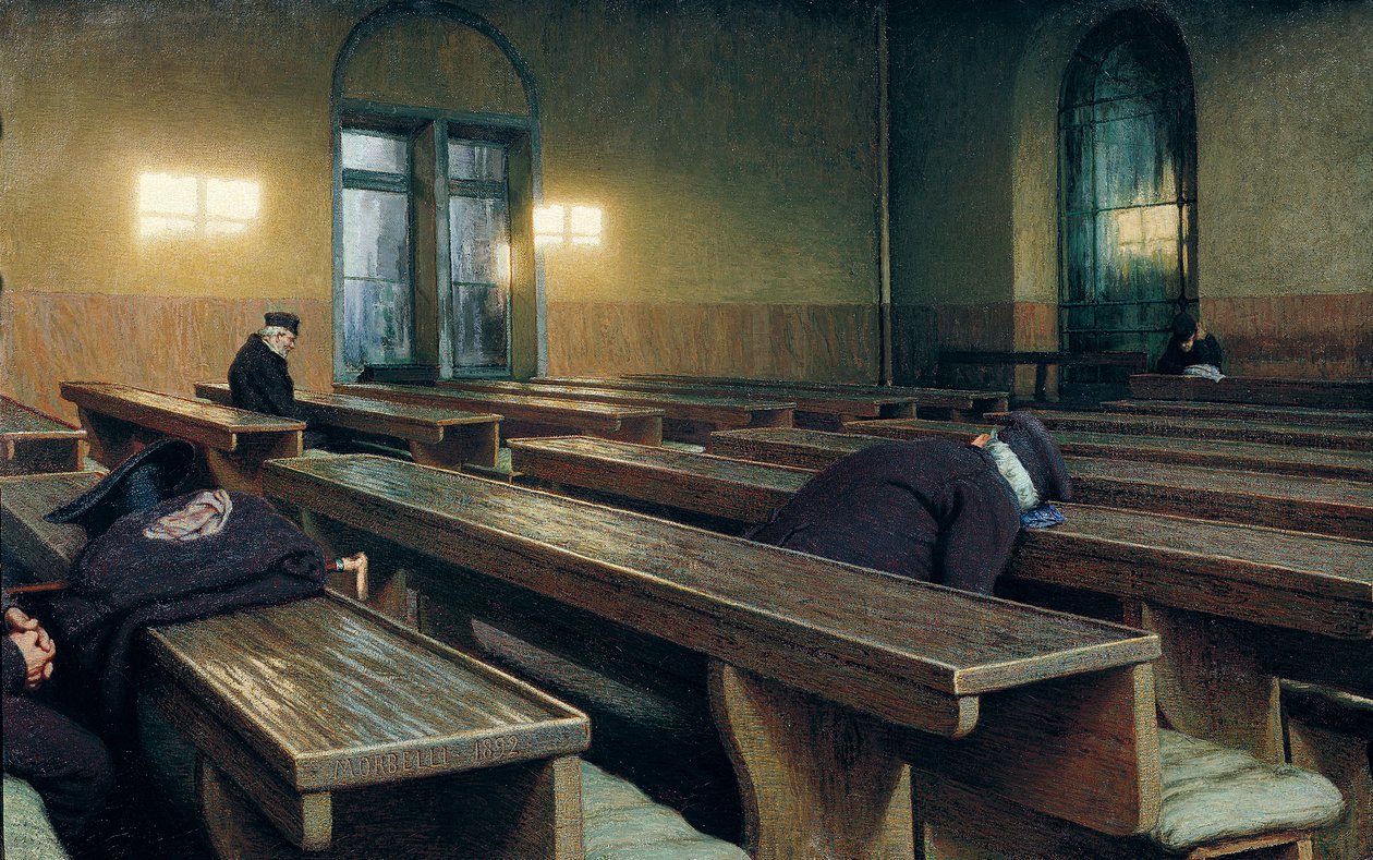 Festdag på Pio Albergo Trivulzio, 1892 av Angelo Morbelli