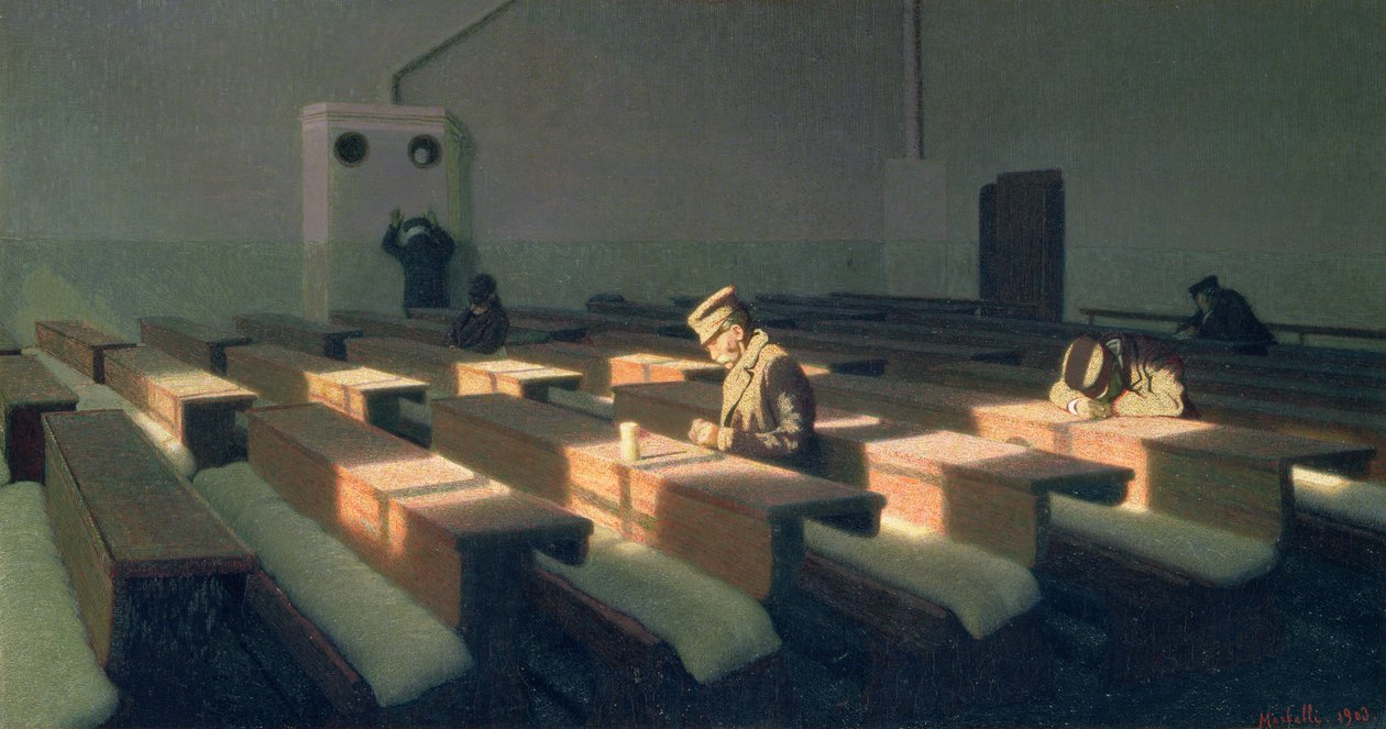 Julen til de etterlatte, 1903 av Angelo Morbelli