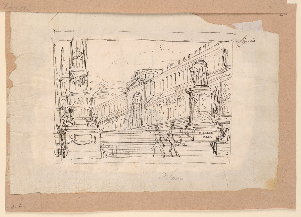Gardindesign, Soldiers at a Flight of Steps av Angelo Toselli