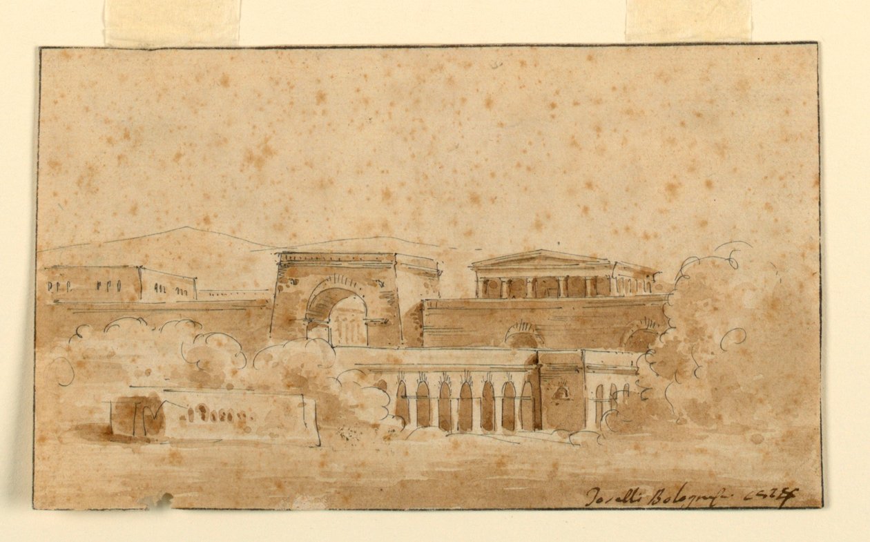 Scenedesign, antikke bygninger av Angelo Toselli