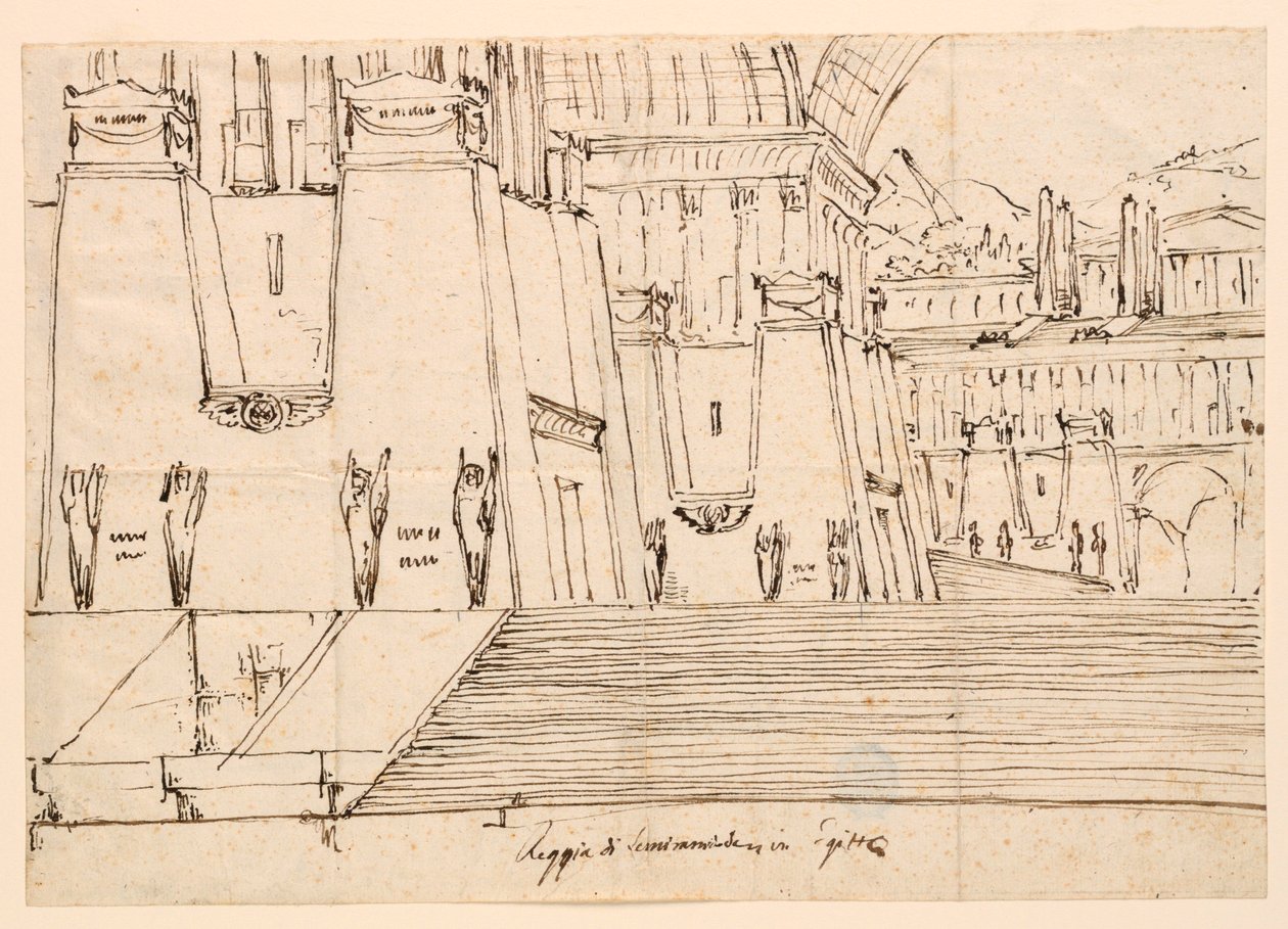 Scenedesign for Semiramide av Gioachino Rossini av Angelo Toselli