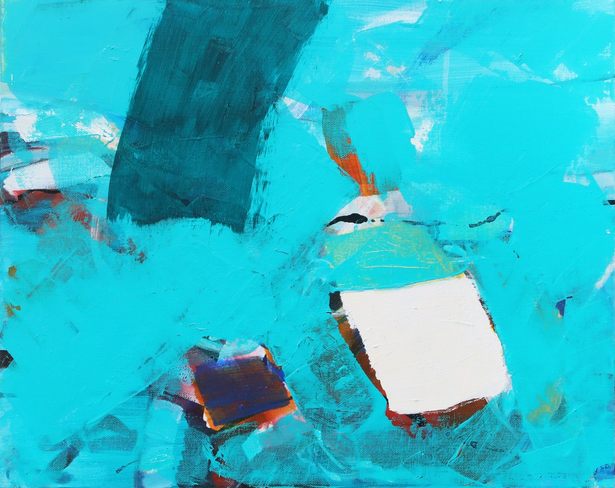 Finding the Light, 2021 (akryl på lerret) av Angie Kenber