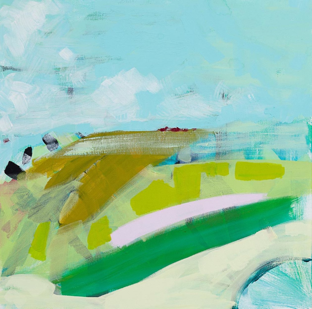 In the Mist, 2015, (akryl på lerret) av Angie Kenber