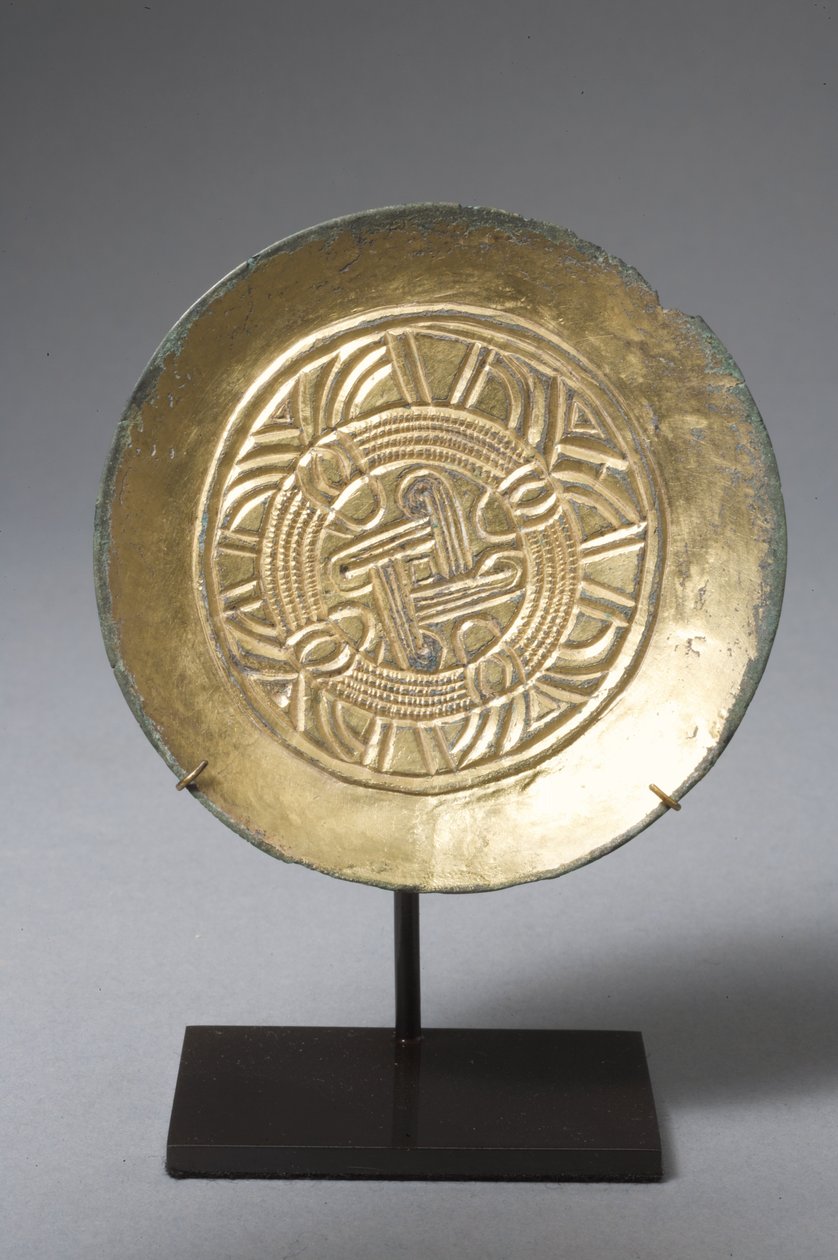 Tallerkensølje (forgylt bronse) av Anglo Saxon