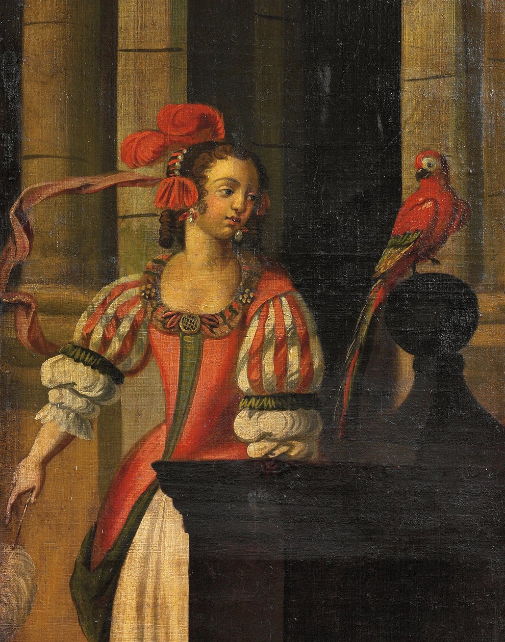 Firedelt dobbeltsidig skjerm, ca.1700 av Anglo Flemish School