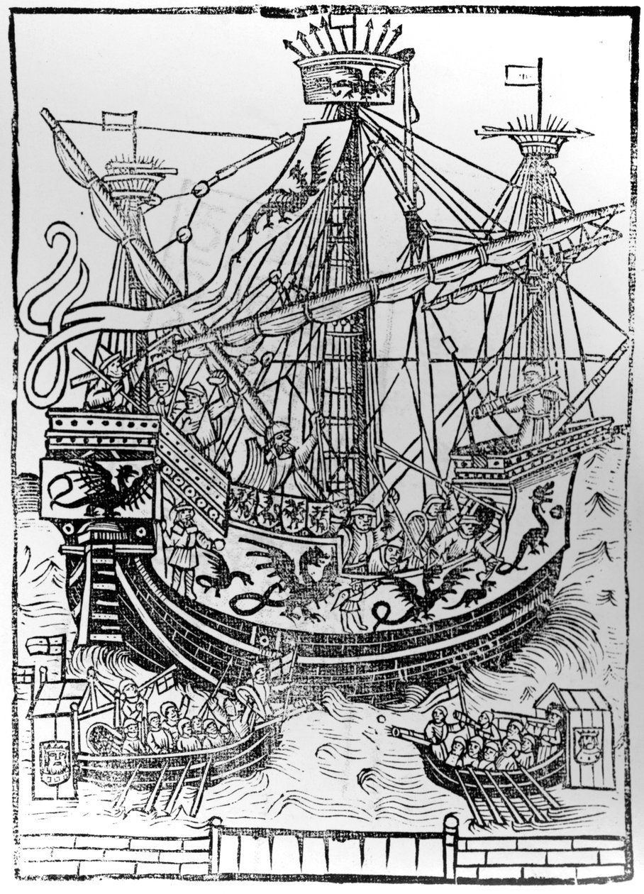 Den triumferende ankomsten til Charles V, den hellige romerske keiseren, i Brugge, 1515 av Anglo French School