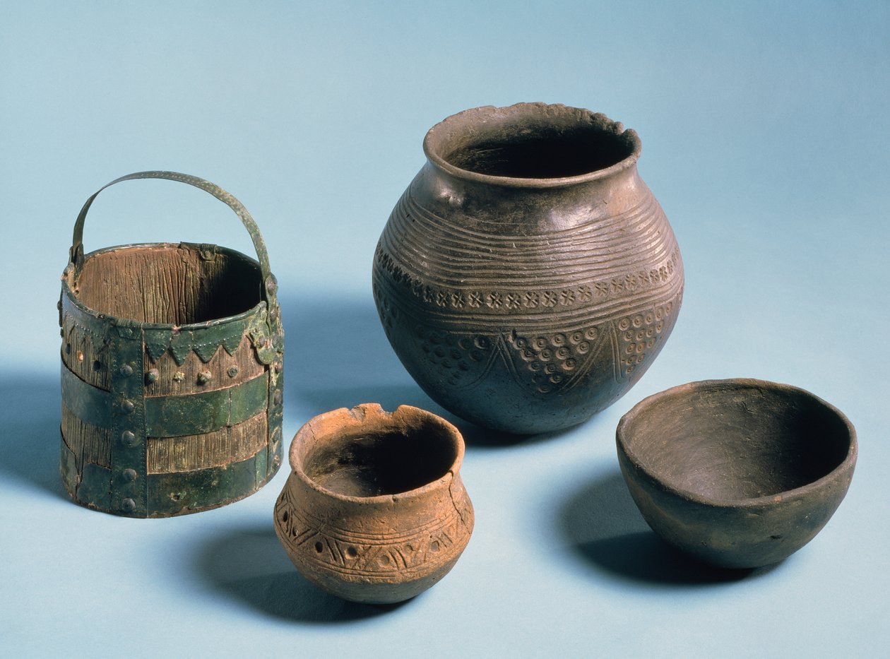 Husholdningsutstyr, angelsaksisk, sannsynligvis 500-700-tallet (keramikk) av Anglo Saxon