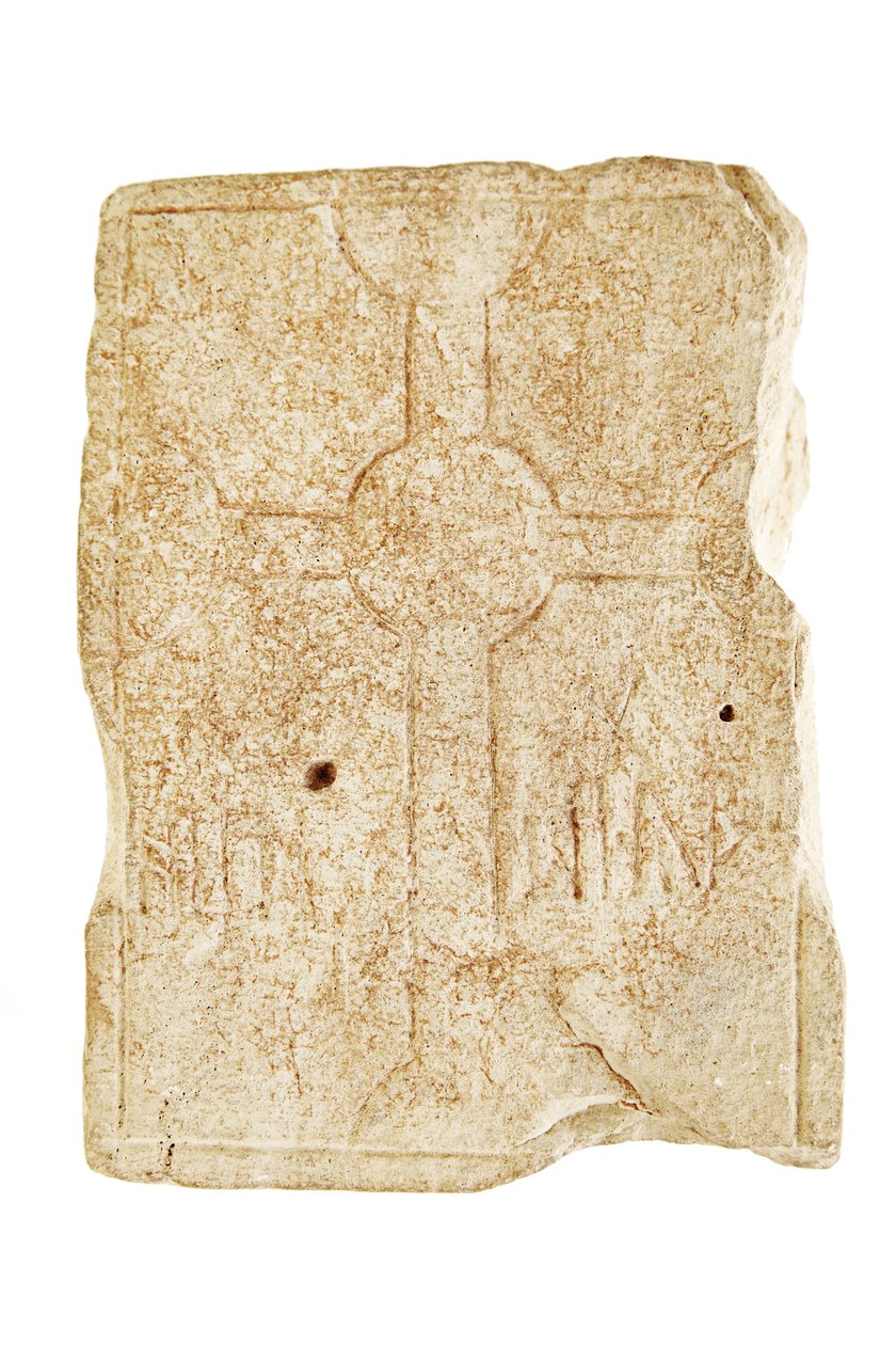 Gravmarkør, midten av 7. til midten av 8. århundre (kalkstein) av Anglo Saxon Anglo Saxon