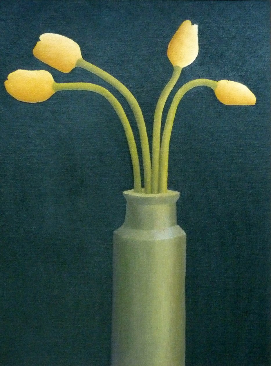 Fire gule tulipaner, 1982 av Anna Phillips