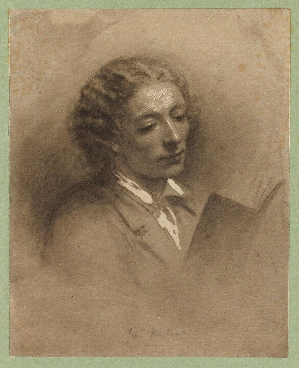 Portrett av poeten John Keats 1795-1821. av Ann Mary Newton