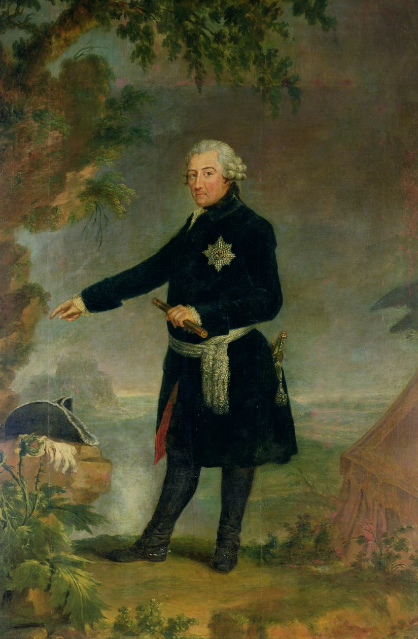 Portrett av Frederick II (1712-86) den store, 1772 av Anna Dorothea Therbusch