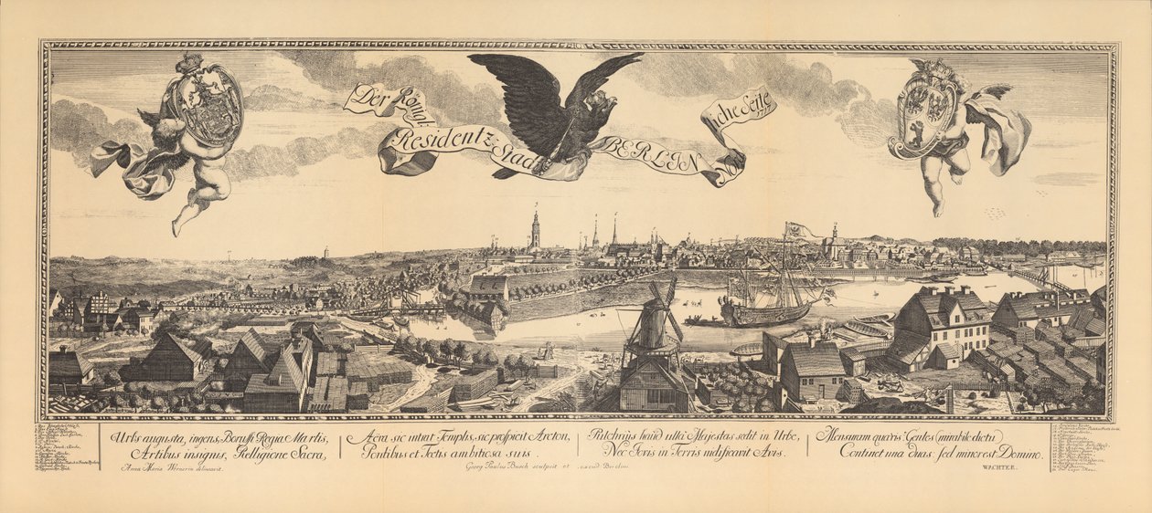 Utsikt over den nordlige delen av Berlin, 1717 av Anna Maria Werner