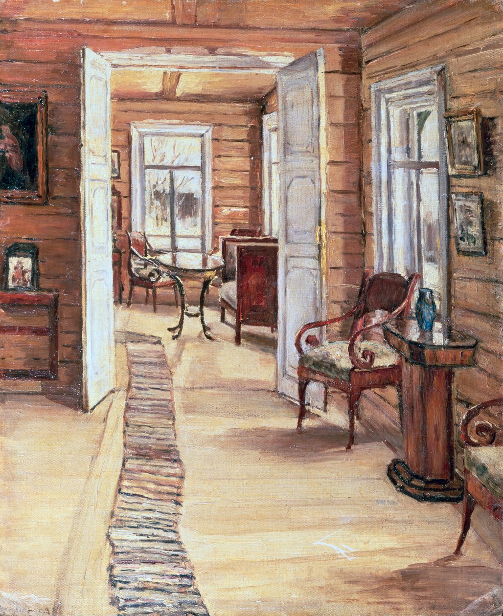 Interiør i L. Panteleevs hus i Murmanov, 1913 av Anna Nikolaeva Karinskaya