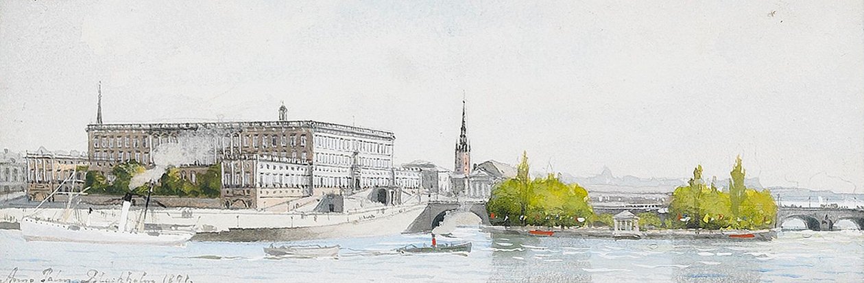 Utsikt over Stockholms slott av Anna Palm de Rosa